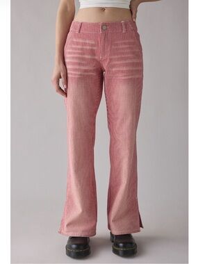 Urban Outfitters Red Mid-Rise Straight Leg Pant